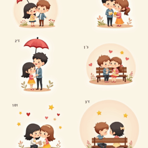 Valentine’s Day & Love - Sticker Sheet v9
